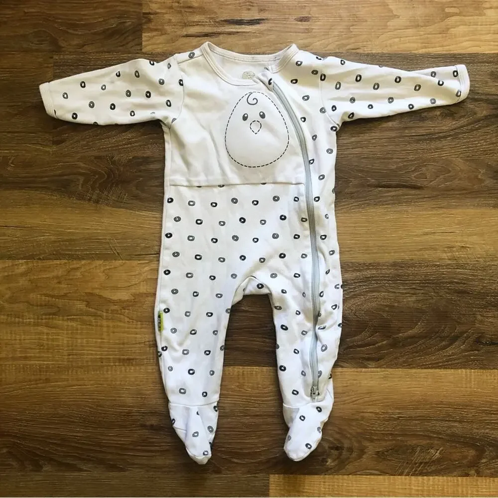 Nested Beans Zen Footie Classic and Zen Bodysuit Gently Weighted Size 6-12 M